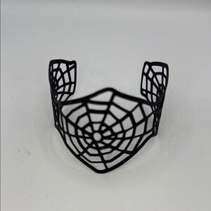 Black Spider Web Cuff Bracelet